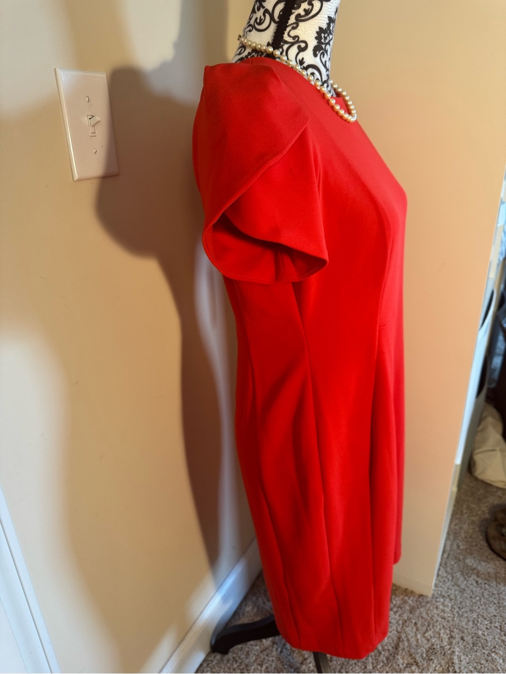 Calvin Klein Classic Red Sheath Dress - NWT - Picture 4 of 8